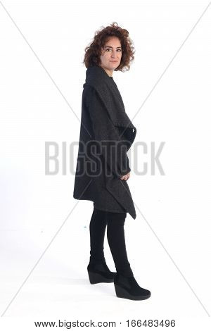 portrait of a woman with isolated on white background