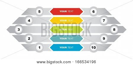Business concept - flow chart with copy paste text