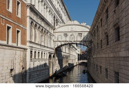 Bridge Of Sighs In Venice