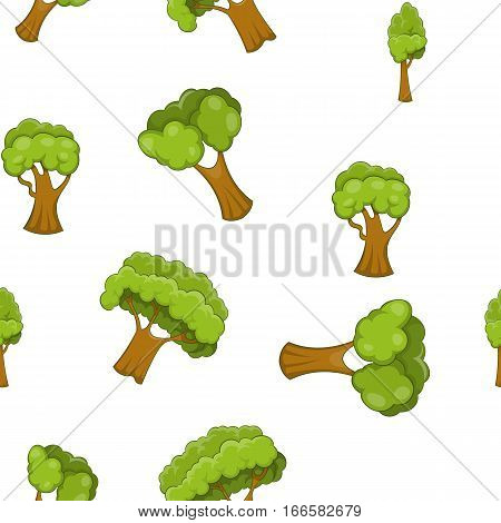 Arboreal plant pattern. Cartoon illustration of arboreal plant vector pattern for web