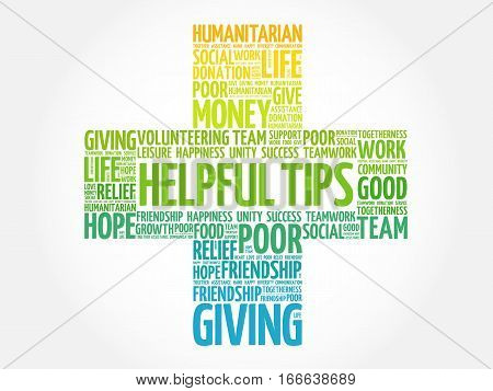 Helpful Tips Word Cloud Collage