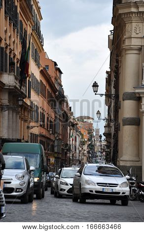 Rome Congested Streets