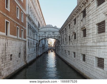 Bridge Of Sighs In Venice