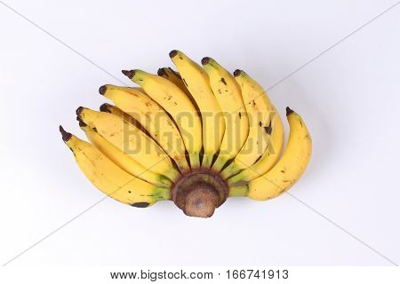 Lady Finger Banana,slim Yellow Bunch Of  Bananas