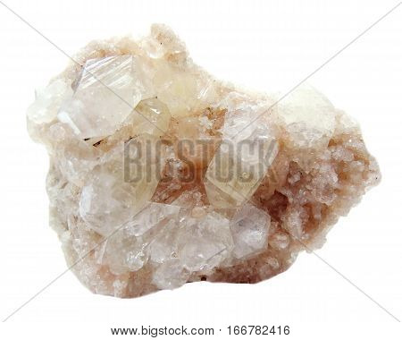 apophyllite semigem geode crystals geological mineral isolated
