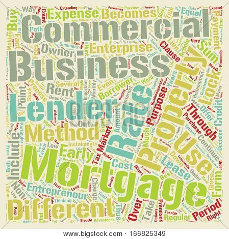 Hunt for the Best Commercial Mortgage Rates text background wordcloud concept