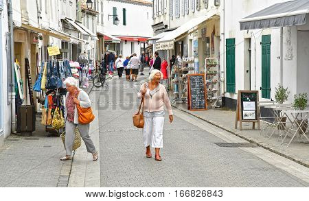 La Flotte France - september 27 2016 : the picturesque village in autumn