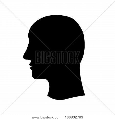 Black mans head outline with no hair
