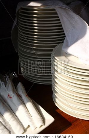 Vasket retter inde i restauranten