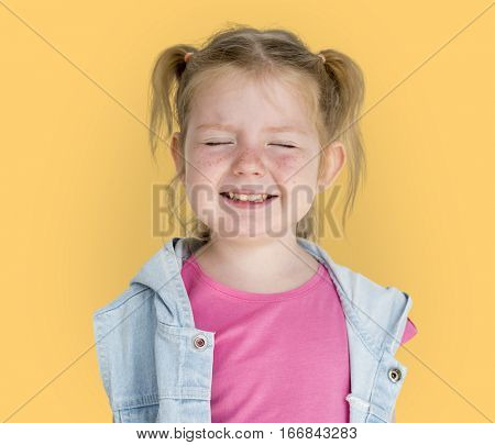 Little GIrl Smiling Happiness Playful Twintail Hairstyle