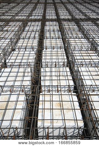 Metal Reinforcements For The Building Of The Foundation