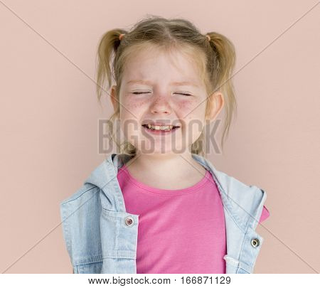 Little GIrl Smiling Happiness Playful Twintail Hairstyle