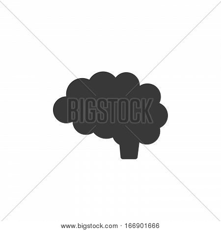 Isolated brain icon on white background illustration