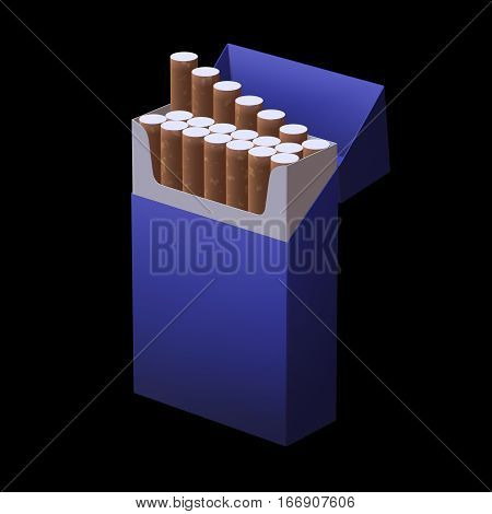 3D Illustration Of Cigarette Package