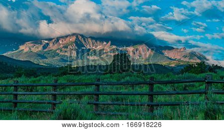 A Mountain Range in Ouray County, Colorado