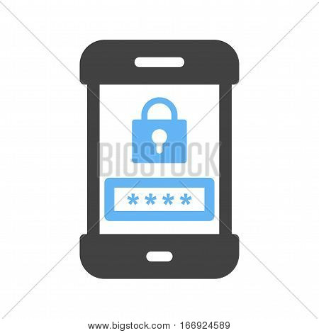 Passcode, security, lock icon vector image. Can also be used for smartphone. Suitable for mobile apps, web apps and print media.