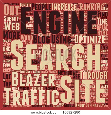 Increase Sales Traffic through Traffic Blazer text background wordcloud concept