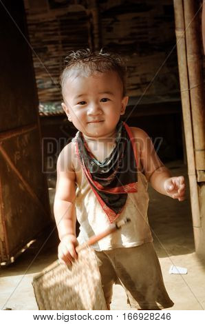 Child In Damak In Nepal
