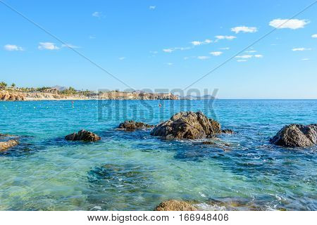 Playa El Chileno Beach, Cabo San Lucas, Mexico.