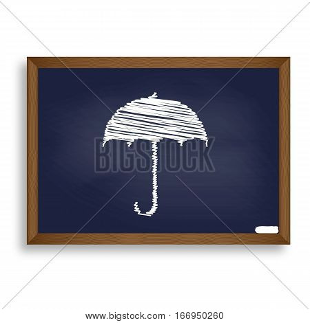 Umbrella Sign Icon. Rain Protection Symbol. Flat Design Style. W
