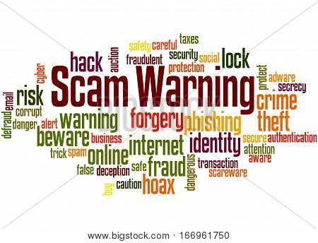 Scam Warning, Word Cloud Concept 5