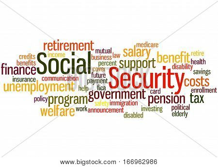 Social Security, Word Cloud Concept 7