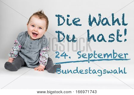 Baby With German Appeal To Go Vote At German Federal Election 2017