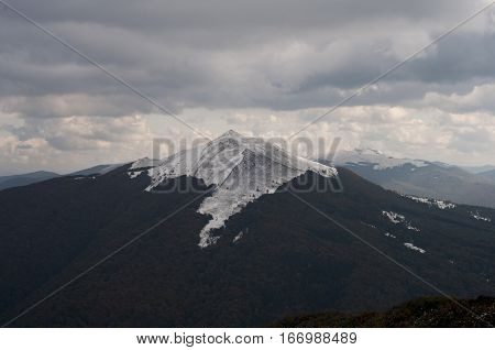 firts snow in mountains (Bieszczady - Poland)