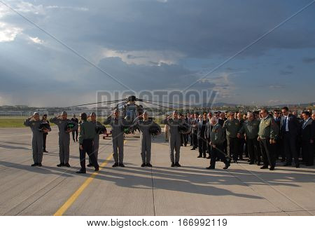 ANKARA, TURKEY - JUNE 10, 2014: Turkish Land Forces Aviation Command 