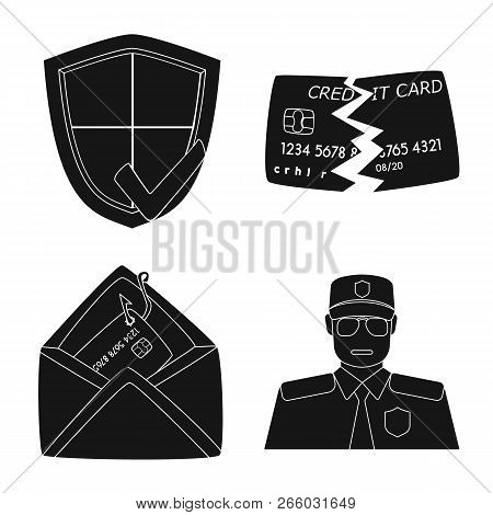 Vector Illustration Of Virus And Secure Icon. Collection Of Virus And Cyber Stock Vector Illustratio
