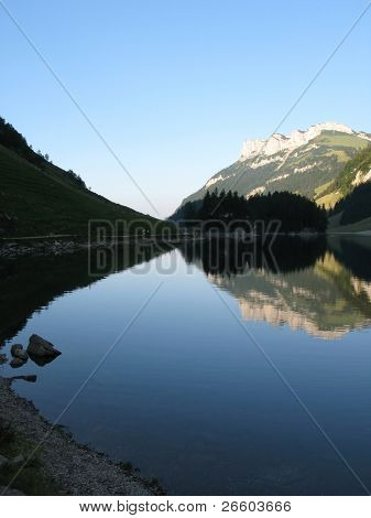 Underbara alpina Visa, Bannalp region, Schweiz