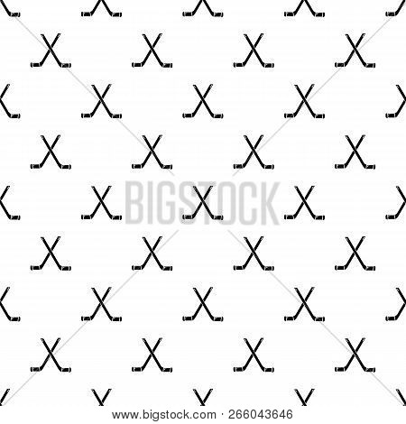 Two Crossed Hockey Sticks Pattern Seamless Repeating For Any Web Design