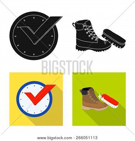 Vector Design Of Laundry And Clean Sign. Set Of Laundry And Clothes Vector Icon For Stock.