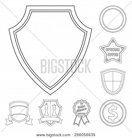Vector Illustration Of Emblem And Badge Logo. Set Of Emblem And Sticker Stock Vector Illustration.