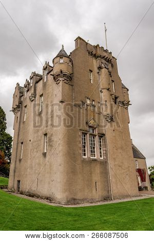 Banchory, Aberdeenshire, Scotland, September 2017: A Close View Of Crathes Castle