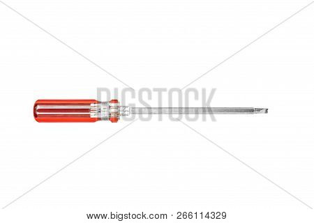 Close-up Screw Driver Isolated On White Background