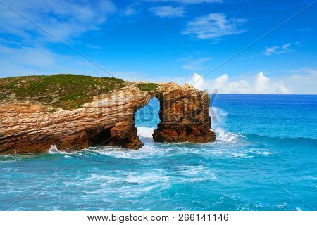 Playa las catedrales Catedrais beach in Ribadeo Galicia of Lugo Spain