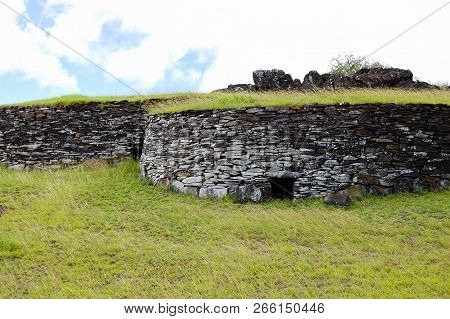 Ruins Of Orongo Stone Houses - Easter Island