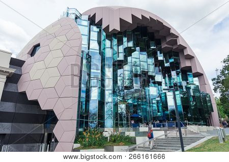 Geelong, Australia - October 13, 2018: The Geelong Library And Heritage Centre Was Completed In 2015