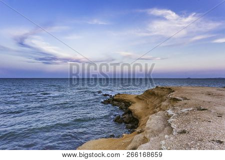 Landscape Shot Of Mil Palmeras Seashore In The Evening, Spain