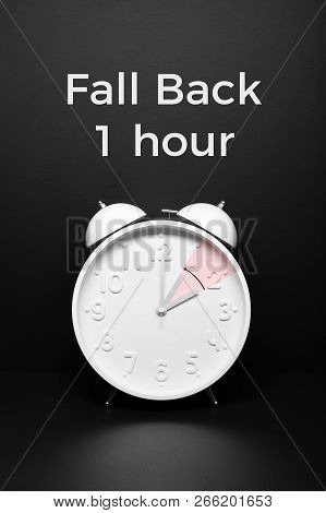 Fall Back Concept Autumn Time Change. Day Light Savings Time End