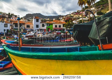Colorful Boats In A Storm