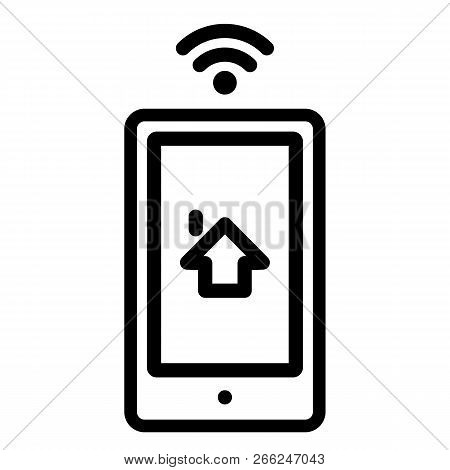 Smartphone House Control Icon. Outline Smartphone House Control Vector Icon For Web Design Isolated 