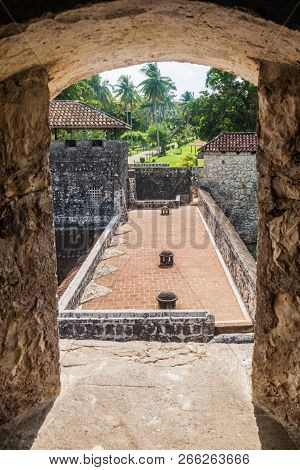 Castillo De San Felipe, Spanish Colonial Fort At The Entrance To Lake Izabal In Eastern Guatemala