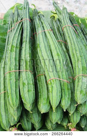 Luffa Acutangula For Cooking At Street Food