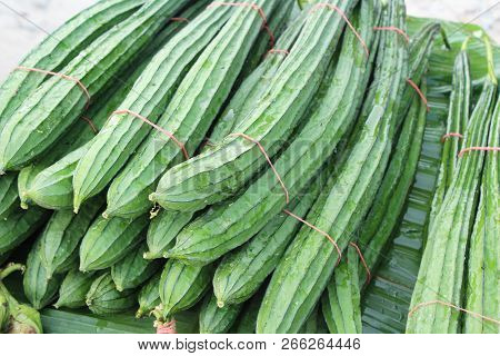 Luffa Acutangula For Cooking At Street Food