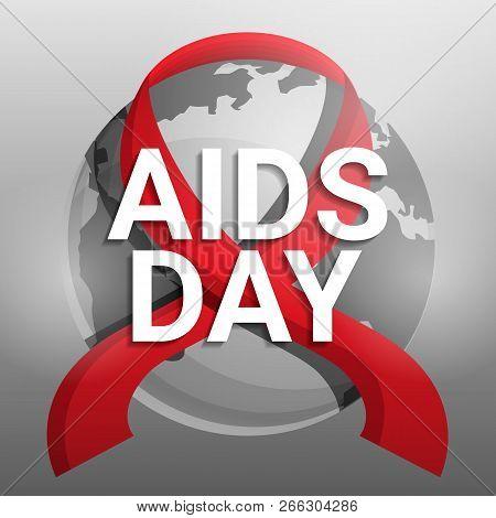 Global Aids Day Concept Background. Cartoon Illustration Of Global Aids Day Vector Concept Backgroun