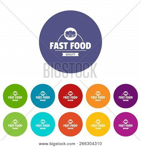 Sandwich Icons Color Set Vector For Any Web Design On White Background