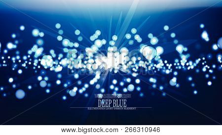 Vector Abstract Illuminated Underwater Background