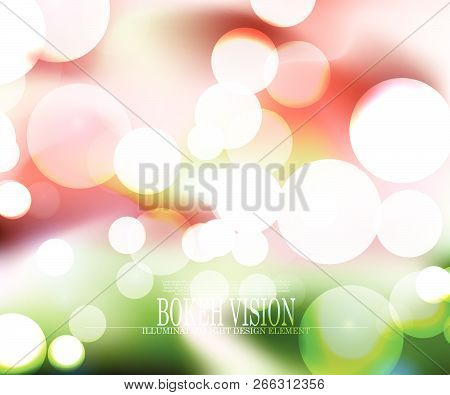 Vector Abstract Bokeh Vision Colorful Background Design